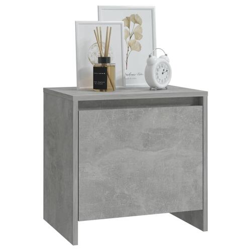 Sengeborde 2 stk. 45x34x44,5 cm spånplade betongrå