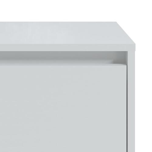 Sengeborde 2 stk. 45x34x44,5 cm spånplade hvid højglans