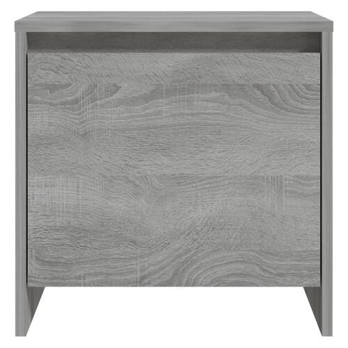 Sengeborde 2 stk. 45x34x44,5 cm spånplade grå sonoma-eg