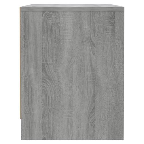 Sengeborde 2 stk. 45x34x44,5 cm spånplade grå sonoma-eg