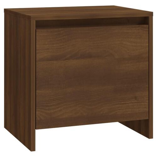 Sengeborde 2 stk. 45x34x44,5 cm spånplade brun egetræsfarve