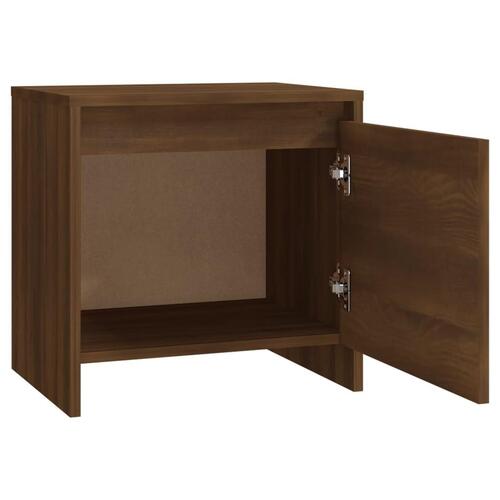 Sengeborde 2 stk. 45x34x44,5 cm spånplade brun egetræsfarve