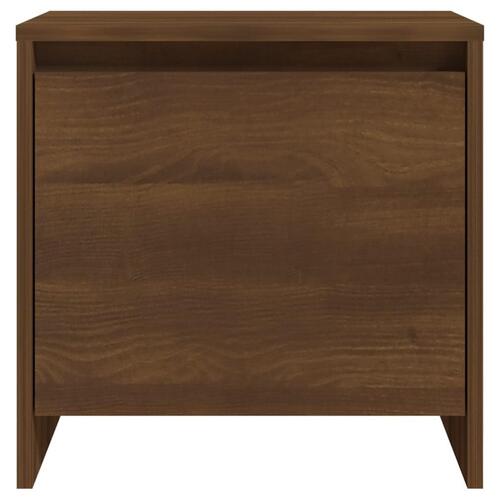 Sengeborde 2 stk. 45x34x44,5 cm spånplade brun egetræsfarve