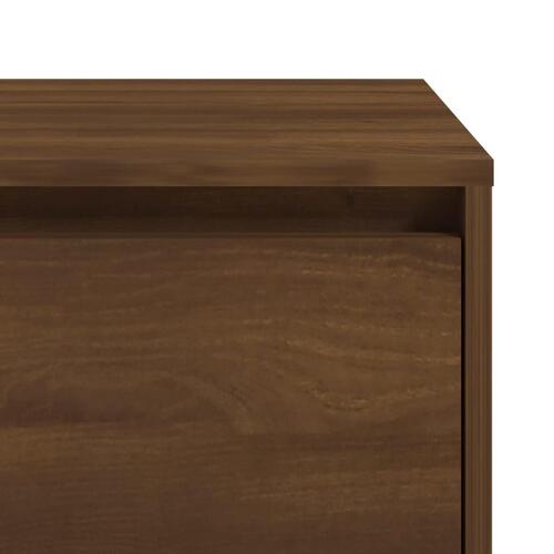 Sengeborde 2 stk. 45x34x44,5 cm spånplade brun egetræsfarve