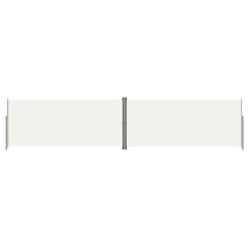 Sammenrullelig sidemarkise 220x1000 cm cremefarvet