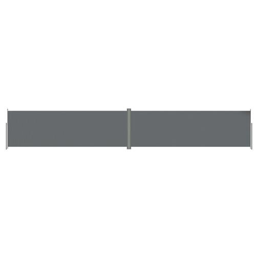 Sammenrullelig sidemarkise 200x1200 cm antracitgrå