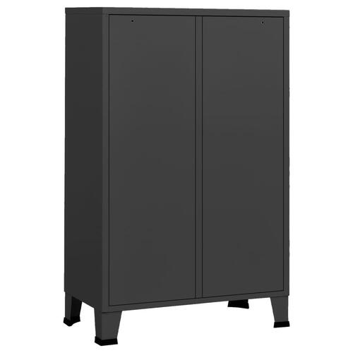 Industrielt klædeskab 67x35x107 cm stål antracitgrå
