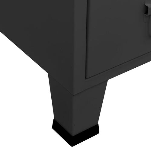 Industrielt klædeskab 67x35x107 cm stål antracitgrå