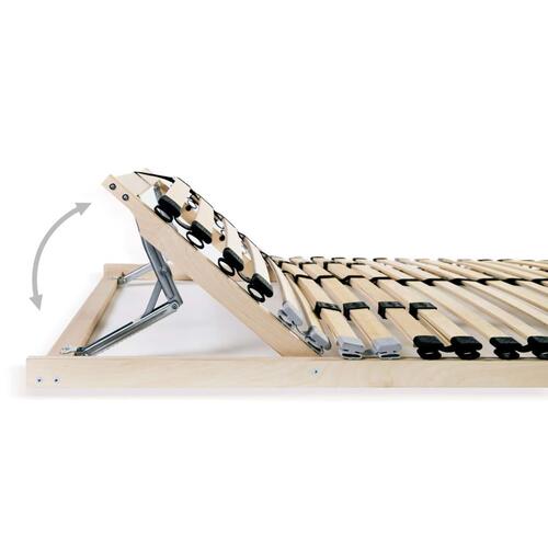 Lamelbunde til seng 2 stk. 28 lameller 7 zoner 90 x 200 cm