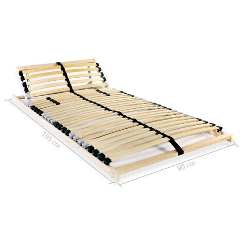 Lamelbunde til seng 2 stk. 28 lameller 7 zoner 90 x 200 cm