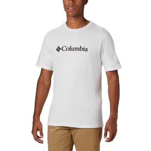 Kortærmet T-shirt til Mænd Columbia Basic Logo Hvid Mænd L