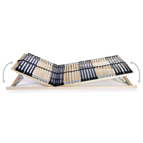 Lamelbunde til seng 2 stk. 42 lameller 7 zoner 90 x 200 cm