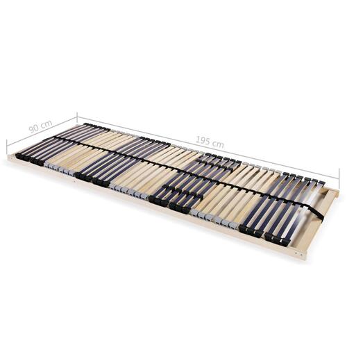Lamelbunde til seng 2 stk. 42 lameller 7 zoner 90 x 200 cm