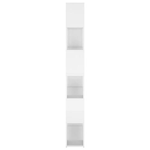 Bogskab/rumdeler 100x24x188 cm hvid højglans