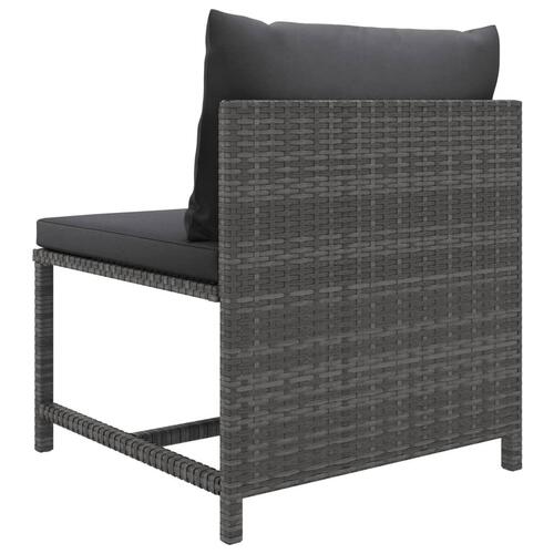 Loungesæt til haven 12 dele med hynder polyrattan grå