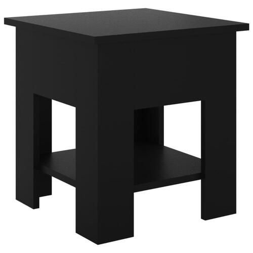 Sofabord 40x40x42 cm konstrueret træ sort