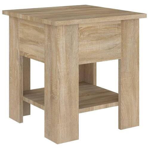 Sofabord 40x40x42 cm konstrueret træ sonoma-eg