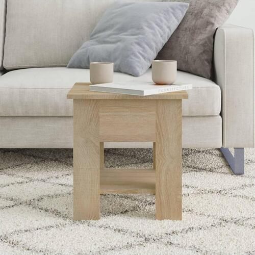 Sofabord 40x40x42 cm konstrueret træ sonoma-eg