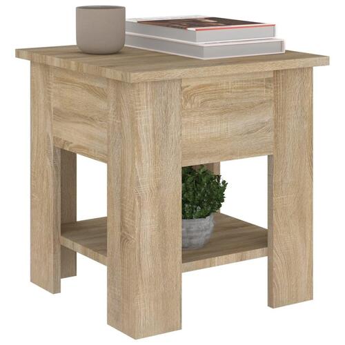 Sofabord 40x40x42 cm konstrueret træ sonoma-eg