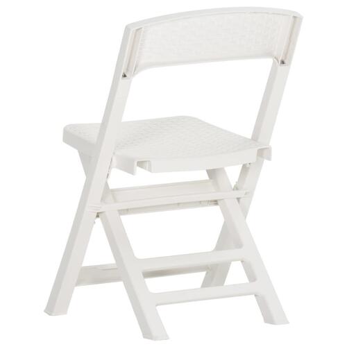 Foldbare havestole 4 stk. PP hvid