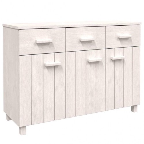 Skænk HAMAR 113x40x80 cm massivt fyrretræ hvid