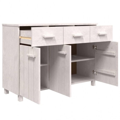 Skænk HAMAR 113x40x80 cm massivt fyrretræ hvid