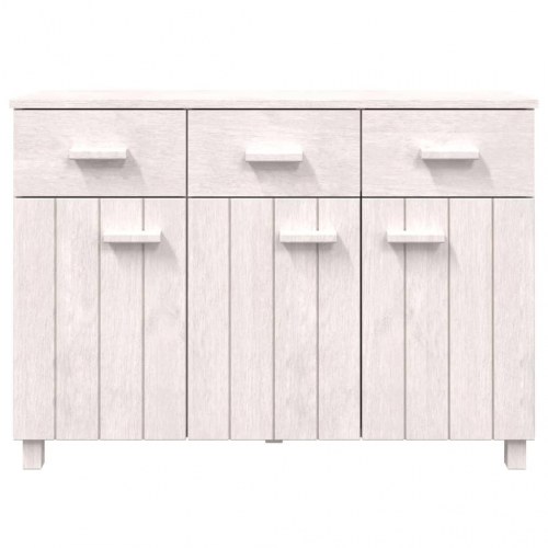 Skænk HAMAR 113x40x80 cm massivt fyrretræ hvid