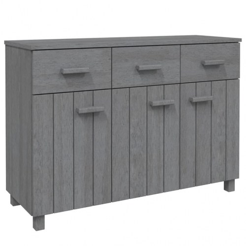 Skænk HAMAR 113x40x80 cm massivt fyrretræ mørkegrå