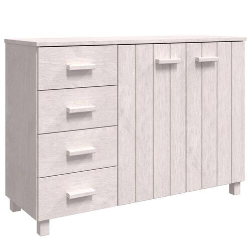Skænk HAMAR 113x40x80 cm massivt fyrretræ hvid