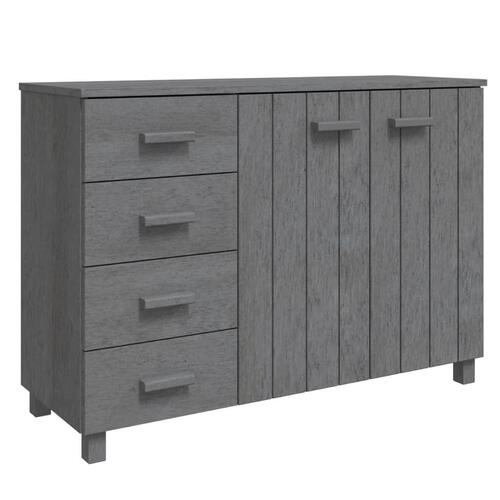 Skænk HAMAR 113x40x80 cm massivt fyrretræ mørkegrå