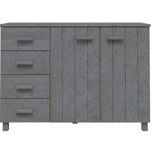 Skænk HAMAR 113x40x80 cm massivt fyrretræ mørkegrå