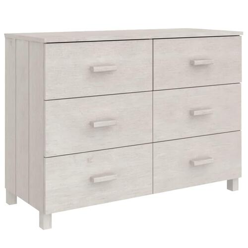 Skænk HAMAR 113x40x80 cm massivt fyrretræ hvid