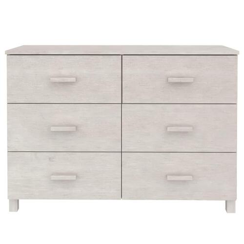 Skænk HAMAR 113x40x80 cm massivt fyrretræ hvid