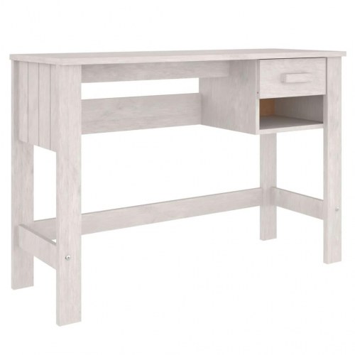 Skrivebord HAMAR 110x40x75 cm massivt fyrretræ hvid