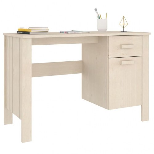 Skrivebord HAMAR 113x50x75 cm fyrretræ honningbrun