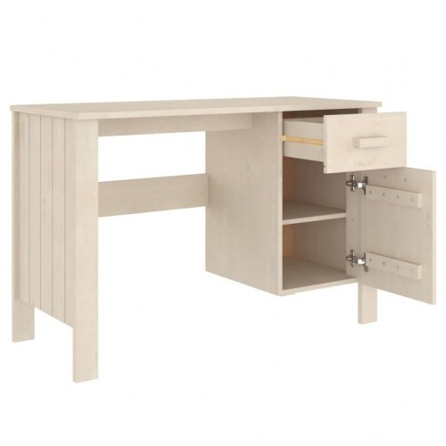 Skrivebord HAMAR 113x50x75 cm fyrretræ honningbrun
