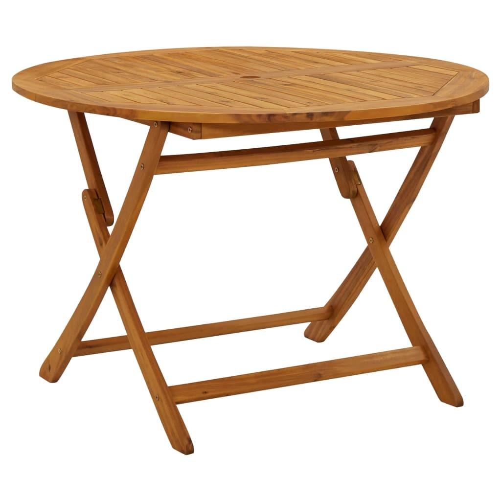 Foldbart havebord 110 cm massivt akacietræ