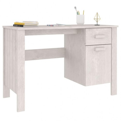 Skrivebord HAMAR 113x50x75 cm massivt fyrretræ hvid