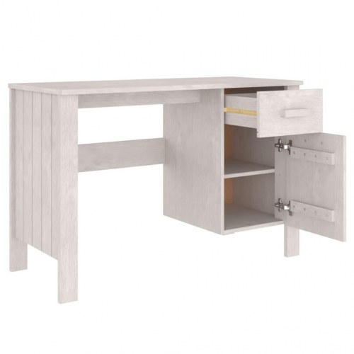 Skrivebord HAMAR 113x50x75 cm massivt fyrretræ hvid