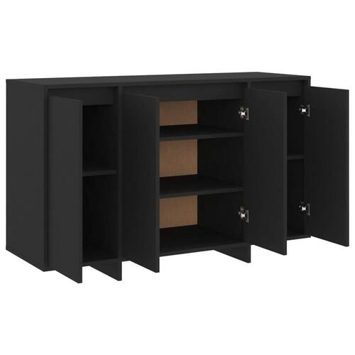Skænk 120x41x75 cm konstrueret træ sort