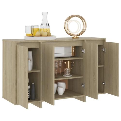 Skænk 120x41x75 cm konstrueret træ sonoma-eg