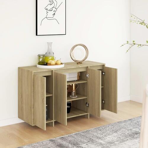 Skænk 120x41x75 cm konstrueret træ sonoma-eg