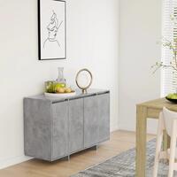 Skænk 120x41x75 cm spånplade betongrå