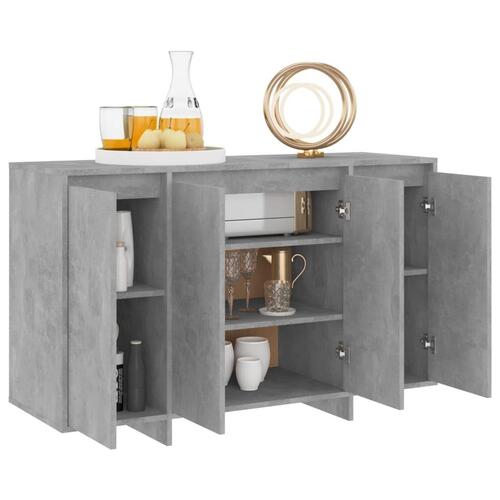 Skænk 120x41x75 cm konstrueret træ betongrå