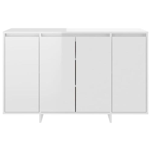 Skænk 120x41x75 cm konstrueret træ hvid højglans