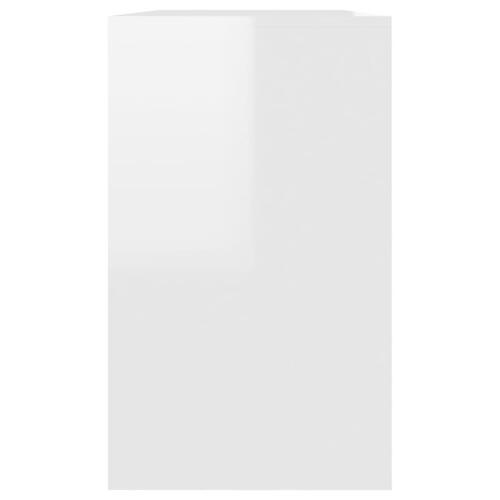 Skænk 120x41x75 cm konstrueret træ hvid højglans