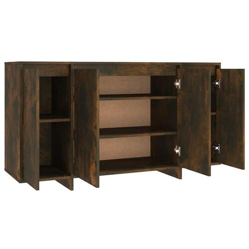Skænk 135x41x75 cm konstrueret træ røget egetræsfarve