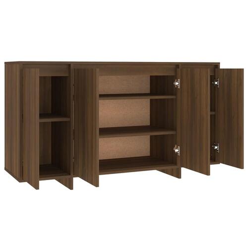 Skænk 135x41x75 cm konstrueret træ brun egetræsfarve