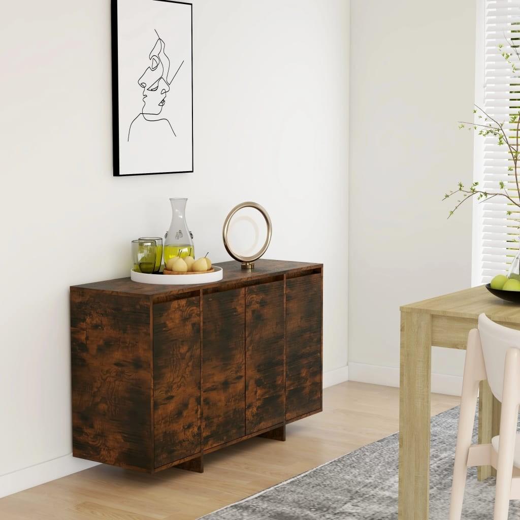 Skænk 120x41x75 cm konstrueret træ røget egetræsfarve
