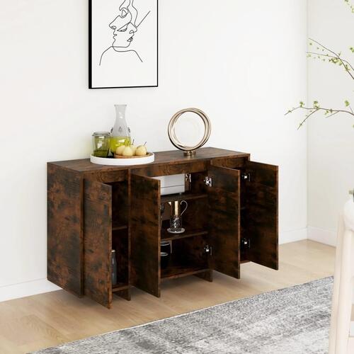Skænk 120x41x75 cm konstrueret træ røget egetræsfarve